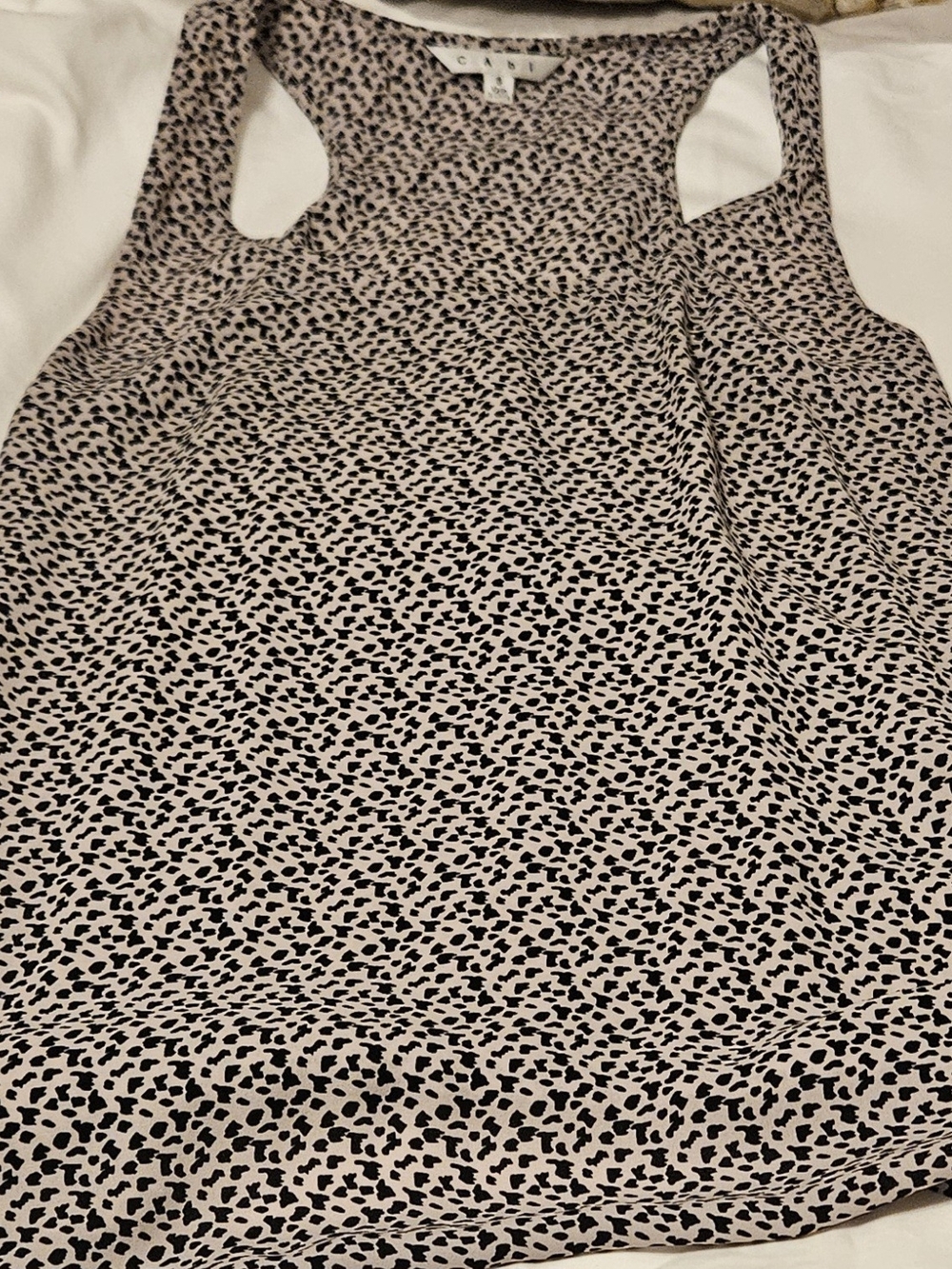 CaBi Tan and Black Leopard Racerback Tank size S